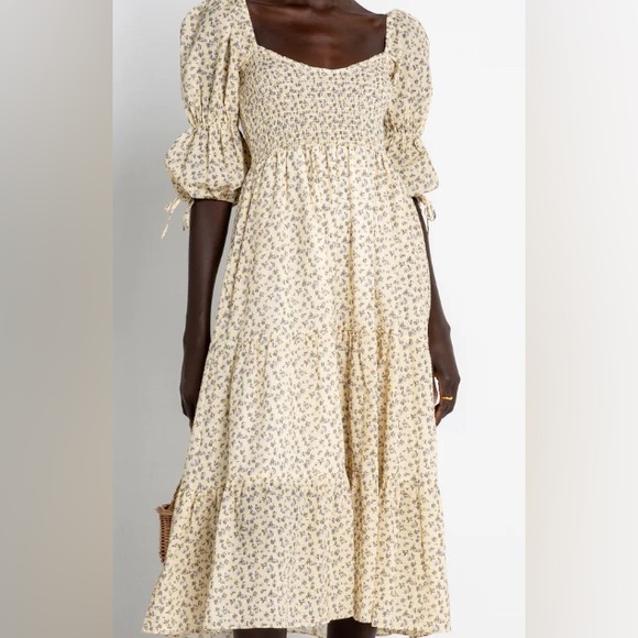 O.p.t Eugenia yellow floral dress. Size small. Perfect for fall. - Picture 1 of 3